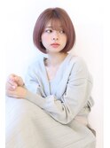 ローライトことりベージュ大人かわいい小顔スリークボブ大人ボブ