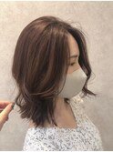 大人かわいい20代30代40代小顔ショコラベージュ１Zina船橋