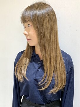 【FOLK】透明感クリアベージュ☆似合わせストレートロング♪