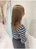 【mirei】動きのあるレイヤーロング×透明感ベージュブラウン
