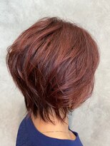 オーガニック ヘアサロン クスクス(organic hair salon kusu kusu) 抜け感ウルフ×チェリーレッド