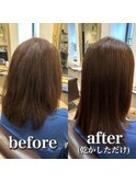 膨らむ髪質も憧れのツヤ髪へ。五十嵐の美髪矯正