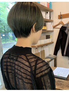 ナタン 自由が丘(NATHAN) ステップボーンカット×オンブレ×カーキベージュ×ボブ髪質改善