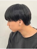 黒髪マッシュナチュラルマッシュメンズヘア韓国ツーブロック