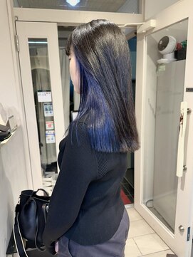 テトラ バイ ネオリーブ 横浜西口店(tetra by neolive) ブリーチ デザインカラー ブルー