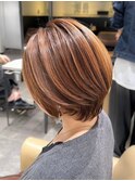 ボブルフ/小顔/大人ショート/ベージュ/小顔/20代30代40代