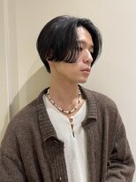 【ヤベハルカ】センターパート　メンズショート　ビジネスヘア