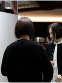 切りっぱなしボブ