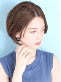 ショート・ボブ/丸顔/前髪なし/絶壁解消/30代/40代/50代/くびれ