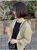 【ナチュラルブラウン】切りっぱなしボブ☆