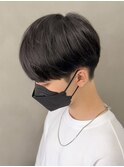 黒髪マッシュナチュラルマッシュメンズヘア韓国ツーブロック