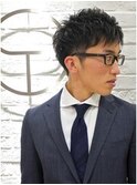 メンズビジネスショートスタイルツーブロック理容室顔剃り清潔感