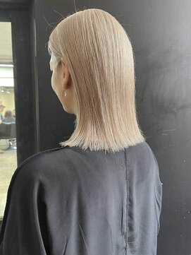 ソイ 下北沢(soi) milk tea beige_メディアムボブ_切りっぱなしボブ