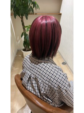 ラトット(Latot) アンブレラカラー/デザインカラー/ウルフカット/レッド