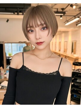 レイヤーショート/マッシュショート/ショートボブ/ハイトーン