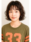 原宿ショートボブミニボブ切りっぱなしボブスパイラルパーマ30代