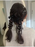 ツイン編みおろし/ヘアセット【北千住】
