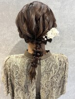 ラミエバイメルト 下北沢(lamie by melt) 花田結婚式ヘアセットお呼ばれヘアアレンジ編みおろし下北沢前髪