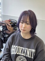 ゴウトゥデイシェアサロン 町田店(GO TODAY SHAiRE SALON)&nbsp;ブルーラベンダー×ミディアムレイヤー
