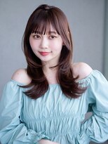シオン(shion) レイヤーカットレイヤーロングオリーブベージュ_F90143