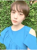 20代30代◎大人ショートヘアベリーショート◎ミルクベージュ