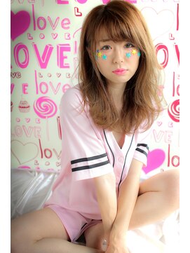 マーリャヘアー(mallia hair) シースルーバングうるつやロンググレージュ