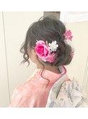 成人式☆お花たっぷりシニヨン【AUTRE　綱島店】