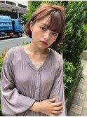 外ハネボブ◇ピンクベージュ