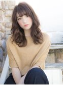 ナチュラルミックス巻きセミロング