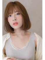 カバーヘア ブリス 戸田公園西口店(COVER HAIR bliss)&nbsp;カーキアッシュxフェザーバング大人ボブY戸田公園20代30代40代