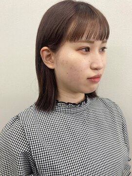 コード 四条河原町駅店(CHORD) 京都　河原町　ピンクブラウンカラー　切りっぱなし外ハネボブ