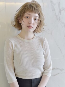 アヴァンスアンス 広島袋町店(AVANCE.ens) シルキーベージュ×外ハネボブ