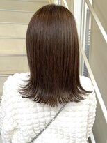 ウル 表参道(HOULe)&nbsp;ミディアム　ベージュカラー　ブリーチなし　髪質改善　酸熱