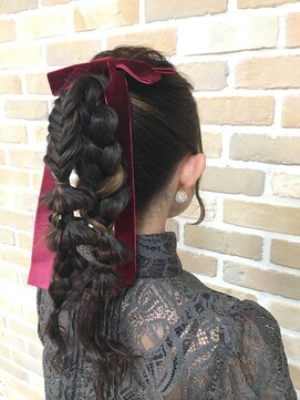 セットアップ 倉敷美和店(SET-UP) 編み下ろしツインポニー