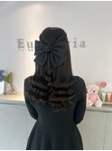 イベント前に♪ リボンハーフアップ