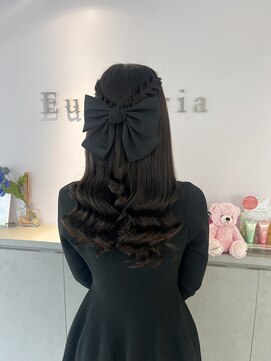 ユーフォリア エヌ 池袋サンシャイン通り店(Euphoria +n) イベント前に♪ リボンハーフアップ