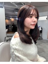 ボタン ハカタ(VOTAN hakata)&nbsp;◎votan_yuka◎レイヤーカット/ブラウンカラー/流し前髪/博多