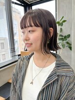 テトヘアー(teto hair) ワイドバング、外はねボブ、切りっぱなしボブ、アッシュブラウン