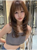 仙台髪質改善縮毛矯正韓国デジタルパーマチェリーブラウン前髪