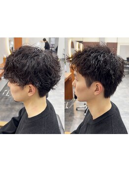 《幅広いメンズデザイン提案》スパイキーショートや波巻きパーマなど、どんなデザインもハイクオリティに＊