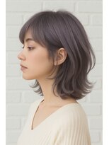ピースオブヘアー(PEACE of hair) 淡色ニュアンスカラー×くびれミディ