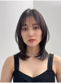 【長谷川】シースルーワイドバング/くびれレイヤー