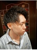 ツイストアップバングテーパーフェード