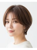 【30代40代50代】丸みが綺麗なひし形マッシュショート