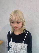 ヘアースペースブルーム プリュス 石橋店(HAIR SPACE BLOOM plus)&nbsp;レイヤーカット/ボブ/ブロンド/韓国ヘア