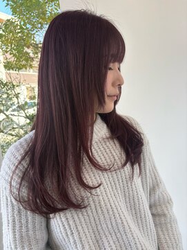 ユウヘアー 大高店(U Hair) 【U Hair】ロングレイヤー/ベリーカラー/30代/40代
