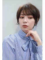 ムウ 難波(MOU)&nbsp;クールショートボブ前髪イメチェンピンクベージュ30代40代50代