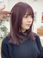 パークレーン アイス イヴェン アネックス(PARK LANE ICI yeven.anx)&nbsp;レイヤーカットハッシュカット韓国レイヤーオリーブベージュ