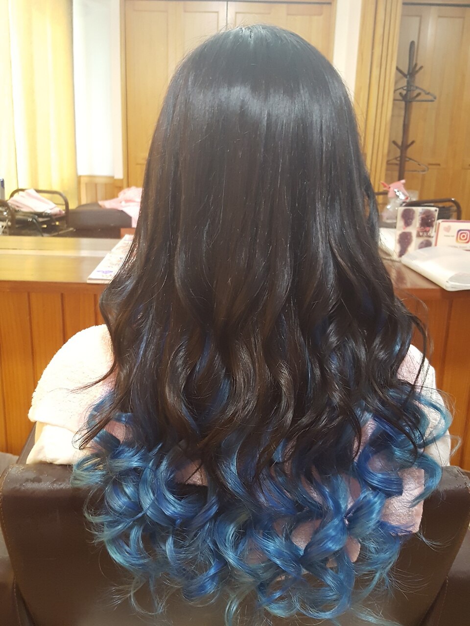 カラーエクステ グラデーション風 青☆120g：L020085124