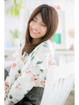 ミック 日暮里店(miq) 斜めバングの好感ストレートb